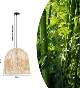 Immax BOHO PELO designové závěsné svítidlo, D50cm. E27, přírodní ratan