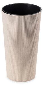 PLASTOVÝ KVĚTINÁČ URBANIKA ECO 19,5X36,5 CM BÉŽOVÁ