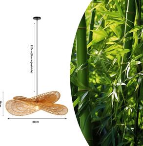 Immax BOHO MARIPOSA designové závěsné svítidlo, D80cm. E27, přírodní juta