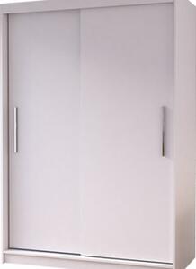 Idzczak Neomi 04 šatní skříň šíře 120 cm s posuvnými dveřmi Matná bílá