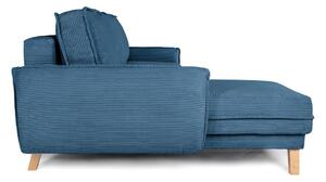 Variabilní modrá manšestrová rozkládací rohová pohovka Tori – Bonami Selection