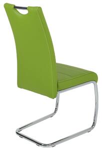 Jídelní židle FLORA S zelená, syntetická kůže