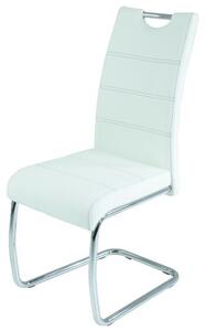 Jídelní židle FLORA S bílá, syntetická kůže