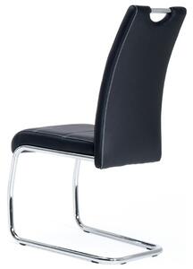 Jídelní židle FLORA S černá, syntetická kůže