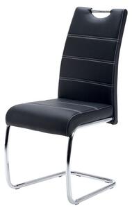 Jídelní židle FLORA S černá, syntetická kůže