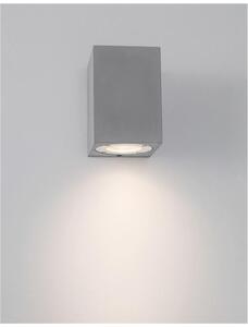 NV 9790542 Venkovní nástěnné svítidlo FUENTO šedý beton skleněný difuzor GU10 1x7W IP65 100-240V bez žárovky světlo dolů - NOVA LUCE