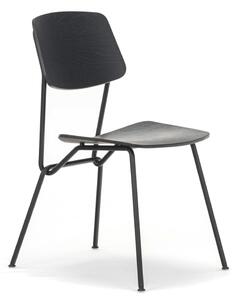 Prostoria designové židle Strain Chair - sedák ořech, podnož Saphire Blue