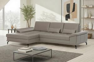 ROHOVÁ SEDAČKA, kůže, šedá Sit & More - Sedací soupravy, Online Only