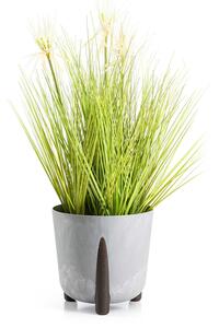 PLASTOVÝ KVĚTINÁČ MOSS 26X25 CM IMITACE BETONU ŠEDÁ