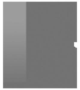 Skříňka pod umyvadlo - dřevotříska - 100x38,5x45 cm | šedá + vysoký lesk