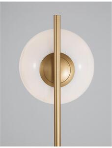 Nova Luce Stojací lampa CANTONA bílé opálové sklo mosaz zlatá a mramor E27 1x12W