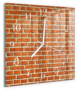 Skleněné hodiny Cihlový zskb-30x30-00085042