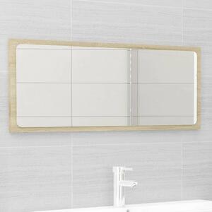2dílný set koupelnového nábytku - skříňka + zrcadlo 100 cm - dřevotříska | bílý a dub sonoma