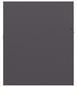Skříňka pod umyvadlo - dřevotříska - 100x38,5x46 cm | šedá + vysoký lesk
