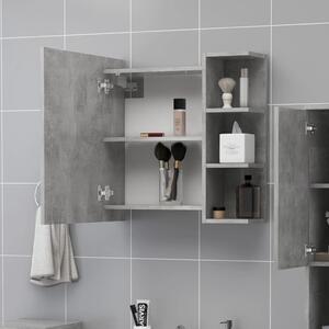 Koupelnová skříňka se zrcadlem - dřevotříska - 62,5x20x64 cm | betonově šedá