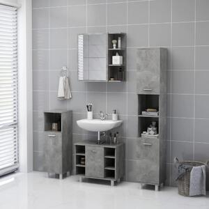 Koupelnová skříňka se zrcadlem - dřevotříska - 62,5x20x64 cm | betonově šedá