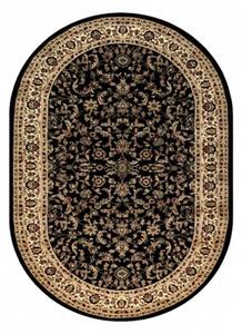 Kusový koberec Royal černý ovál 200x290cm