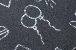 Balta Dětský kusový koberec TOYS Hračky balón, raketa, auto, koníček šedý Rozměr: 170x230 cm