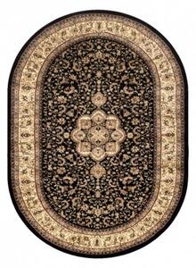 Kusový koberec Agas černý ovál 100x180cm