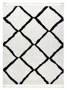 Kusový koberec Shaggy Cross bílý 60x250cm