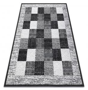 Weltom Kusový koberec BCF Morad RAFIA ČTVERCE Geometrický šedý Rozměr: 80x150 cm