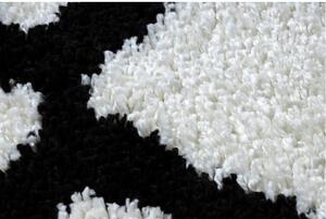Kusový koberec Shaggy Cross bílý 60x250cm