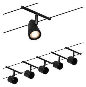 Paulmann 94469 CorDuo Cup Basic, černý lankový systém, 5x max 10W LED 12V, 500cm