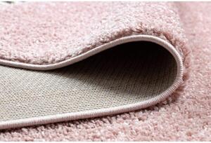 Kusový koberec Shaggy Berta růžový kruh 120cm