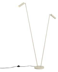 Moderní stojací lampa béžová 2-světla GU10 35mm - Thomas