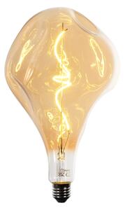 E27 stmívatelná LED žárovka se spirálovým vláknem PS160 jantarová 6W 340 lm 1800K