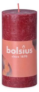 Bolsius Rustic Shine Válec 50x100mm Velvet Red, bordó svíčka