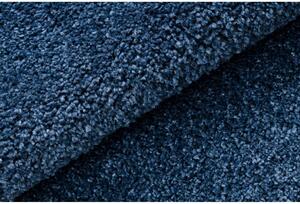 Kusový koberec Shaggy Berta tmavě modrý kruh 120cm