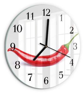 Skleněné nástěnné hodiny Chilli paprička zsoc-fi30-00183822