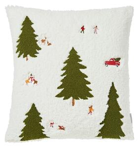 Dekorační polštář s vánočním motivem z materiálu bouclé 45x45 cm Christmas Tree – Catherine Lansfield