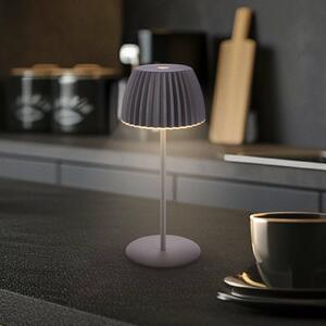 Nabíjecí stolní lampa LED Brilo unplugged Riffle, 20 cm, antracitová barva