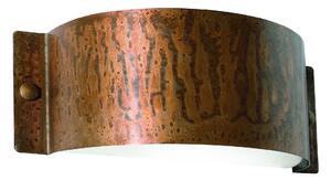 Il Fanale 252.01.RR Decori, oválné nástěnné svítidlo z mědi pro nepřímé osvětlení, 1x15W E27, délka 28cm, IP54