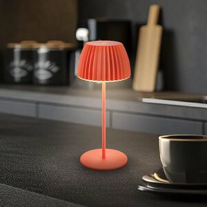 Nabíjecí stolní lampa LED Brilo Riffle bez zásuvky, 20 cm, oranžová
