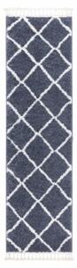 Kusový koberec Shaggy Cross šedý atyp 80x250cm