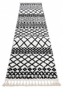 Kusový koberec Shaggy Safi bílý atyp 70x200cm