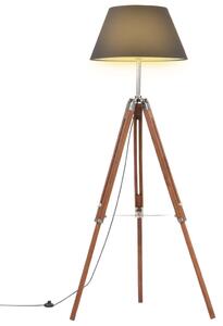 Stojací lampa Berea - masivní teakové dřevo - 141 cm | hnědá a černá