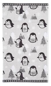 Světle šedý bavlněný ručník 50x85 cm Cosy Penguin – Catherine Lansfield