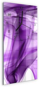Skleněné hodiny vertikální Violový vzor zsppc-30x60-00177490