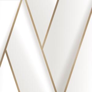Vliesové tapety na zeď IMPOL M34800, rozměr 10,05 m x 0,53 m, art-deco krémové s metalicky niklovými konturami, UGÉPA