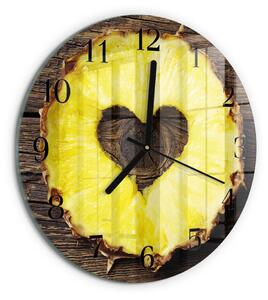 Skleněné nástěnné hodiny Ananas zsoc-fi30-00179635
