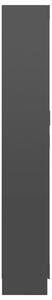 Knihovna Richy - dřevotříska - 82,5x30,5x185,5 cm | černá s vysokým leskem