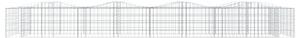 Klenutý gabion vyvýšený záhon 600x100x50 cm pozinkované železo