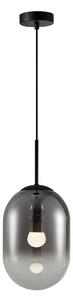 Závěsné svítidlo Alias, 1x grafitové skleněné stínítko, (fi 24cm), b