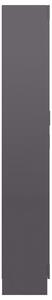 Knihovna Richy - dřevotříska - 82,5x30,5x185,5 cm | šedá s vysokým leskem