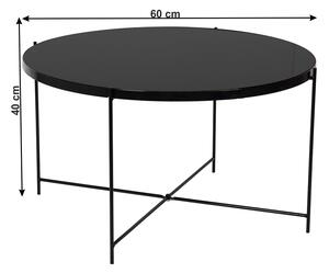Konferenční stolek, sklo/kov KURTIS