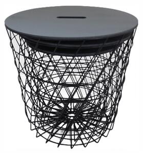 Příruční stolek, grafit / černá, BATIS TYP 3